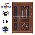 Puerta de cobre de acero del hierro Secuirty de Dould Doorleaf (W-STZ-04)